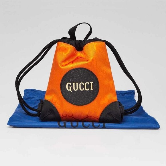 Gucci Orange GG Nylon Off The Grid Backpack Bag - Picture 5 of 10